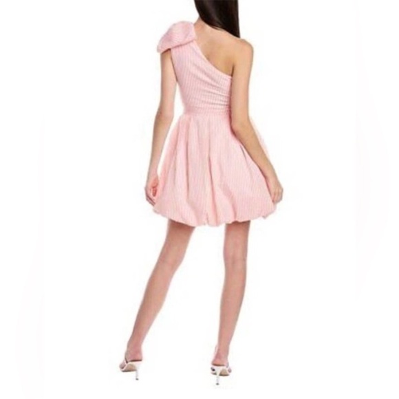 NWT Size 4 HUTCH Magnolia Bow Dress in Coral Stripe Seersucker - Picture 2 of 5